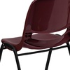 image:imageFlash Furniture HERCULES Series 880 lb Capacity Gray Ergonomic Shell Stack Chair with Black FrameBurgundy
