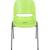 image:imageFlash Furniture HERCULES Series 880 lb Capacity Gray Ergonomic Shell Stack Chair with Black FrameGreen