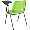 image:imageFlash Furniture HERCULES Series 880 lb Capacity Gray Ergonomic Shell Stack Chair with Black FrameGreen