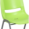 image:imageFlash Furniture HERCULES Series 880 lb Capacity Gray Ergonomic Shell Stack Chair with Black FrameGreen