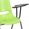 image:imageFlash Furniture HERCULES Series 880 lb Capacity Gray Ergonomic Shell Stack Chair with Black FrameGreen