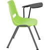 image:imageFlash Furniture HERCULES Series 880 lb Capacity Gray Ergonomic Shell Stack Chair with Black FrameGreen