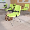 image:imageFlash Furniture HERCULES Series 880 lb Capacity Gray Ergonomic Shell Stack Chair with Black FrameGreen