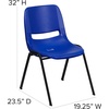 image:imageFlash Furniture HERCULES Series 880 lb Capacity Gray Ergonomic Shell Stack Chair with Black FrameNavy PlasticBlack Frame