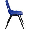 image:imageFlash Furniture HERCULES Series 880 lb Capacity Gray Ergonomic Shell Stack Chair with Black FrameNavy PlasticBlack Frame