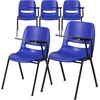 image:imageFlash Furniture HERCULES Series 880 lb Capacity Gray Ergonomic Shell Stack Chair with Black FrameNavy PlasticBlack Frame
