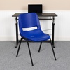 image:imageFlash Furniture HERCULES Series 880 lb Capacity Gray Ergonomic Shell Stack Chair with Black FrameNavy PlasticBlack Frame