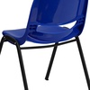 image:imageFlash Furniture HERCULES Series 880 lb Capacity Gray Ergonomic Shell Stack Chair with Black FrameNavy PlasticBlack Frame