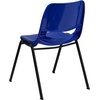 image:imageFlash Furniture HERCULES Series 880 lb Capacity Gray Ergonomic Shell Stack Chair with Black FrameNavy PlasticBlack Frame