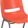 image:imageFlash Furniture HERCULES Series 880 lb Capacity Gray Ergonomic Shell Stack Chair with Black FrameOrange