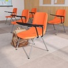 image:imageFlash Furniture HERCULES Series 880 lb Capacity Gray Ergonomic Shell Stack Chair with Black FrameOrange