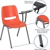 image:imageFlash Furniture HERCULES Series 880 lb Capacity Gray Ergonomic Shell Stack Chair with Black FrameOrange