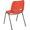 image:imageFlash Furniture HERCULES Series 880 lb Capacity Gray Ergonomic Shell Stack Chair with Black FrameOrange
