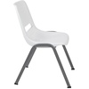 image:imageFlash Furniture HERCULES Series 880 lb Capacity Gray Ergonomic Shell Stack Chair with Black FrameWhite