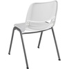 image:imageFlash Furniture HERCULES Series 880 lb Capacity Gray Ergonomic Shell Stack Chair with Black FrameWhite
