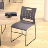 image:imageFlash Furniture HERCULES Series 881 lb Capacity Navy Sled Base Stack Chairs with AirVent Back Set of 5Grey