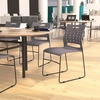 image:imageFlash Furniture HERCULES Series 881 lb Capacity Navy Sled Base Stack Chairs with AirVent Back Set of 5Grey