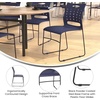 image:imageFlash Furniture HERCULES Series 881 lb Capacity Navy Sled Base Stack Chairs with AirVent Back Set of 5Navy
