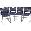 image:imageFlash Furniture HERCULES Series 881 lb Capacity Navy Sled Base Stack Chairs with AirVent Back Set of 5Navy