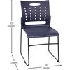 image:imageFlash Furniture HERCULES Series 881 lb Capacity Navy Sled Base Stack Chairs with AirVent Back Set of 5Navy