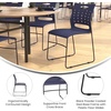 image:imageFlash Furniture HERCULES Series 881 lb Capacity Navy Sled Base Stack Chairs with AirVent Back Set of 5Navy
