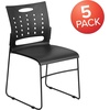 image:imageFlash Furniture HERCULES Series 881 lb Capacity Yellow Sled Base Stack Chair with AirVent BackBlack