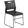 image:imageFlash Furniture HERCULES Series 881 lb Capacity Yellow Sled Base Stack Chair with AirVent BackBlack