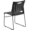 image:imageFlash Furniture HERCULES Series 881 lb Capacity Yellow Sled Base Stack Chair with AirVent BackBlack