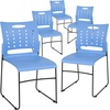 image:imageFlash Furniture HERCULES Series 881 lb Capacity Yellow Sled Base Stack Chair with AirVent BackBlue
