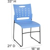 image:imageFlash Furniture HERCULES Series 881 lb Capacity Yellow Sled Base Stack Chair with AirVent BackBlue