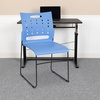 image:imageFlash Furniture HERCULES Series 881 lb Capacity Yellow Sled Base Stack Chair with AirVent BackBlue