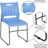 image:imageFlash Furniture HERCULES Series 881 lb Capacity Yellow Sled Base Stack Chair with AirVent BackBlue