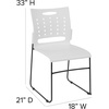 image:imageFlash Furniture HERCULES Series 881 lb Capacity Yellow Sled Base Stack Chair with AirVent BackWhite
