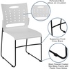 image:imageFlash Furniture HERCULES Series 881 lb Capacity Yellow Sled Base Stack Chair with AirVent BackWhite