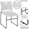 image:imageFlash Furniture HERCULES Series 881 lb Capacity Yellow Sled Base Stack Chair with AirVent BackWhite