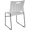 image:imageFlash Furniture HERCULES Series 881 lb Capacity Yellow Sled Base Stack Chair with AirVent BackWhite
