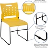 image:imageFlash Furniture HERCULES Series 881 lb Capacity Yellow Sled Base Stack Chair with AirVent BackYellow