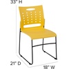 image:imageFlash Furniture HERCULES Series 881 lb Capacity Yellow Sled Base Stack Chair with AirVent BackYellow