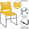 image:imageFlash Furniture HERCULES Series 881 lb Capacity Yellow Sled Base Stack Chair with AirVent BackYellow