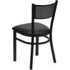 image:imageFlash Furniture HERCULES Series Black Grid Back Metal Restaurant Chair  Burgundy Vinyl SeatBlack Vinyl SeatBlack Metal Frame