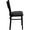 image:imageFlash Furniture HERCULES Series Black Grid Back Metal Restaurant Chair  Burgundy Vinyl SeatBlack Vinyl SeatBlack Metal Frame