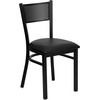 image:imageFlash Furniture HERCULES Series Black Grid Back Metal Restaurant Chair  Burgundy Vinyl SeatBlack Vinyl SeatBlack Metal Frame