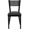 image:imageFlash Furniture HERCULES Series Black Grid Back Metal Restaurant Chair  Burgundy Vinyl SeatBlack Vinyl SeatBlack Metal Frame