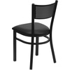 image:imageFlash Furniture HERCULES Series Black Grid Back Metal Restaurant Chair  Burgundy Vinyl SeatBlack Vinyl SeatBlack Metal Frame