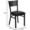 image:imageFlash Furniture HERCULES Series Black Grid Back Metal Restaurant Chair  Burgundy Vinyl SeatBlack Vinyl SeatBlack Metal Frame