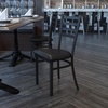 image:imageFlash Furniture HERCULES Series Black Ladder Back Metal Restaurant Chair  Black Vinyl SeatBlack Vinyl