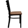 image:imageFlash Furniture HERCULES Series Black Ladder Back Metal Restaurant Chair  Black Vinyl SeatCherry Wood