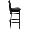image:imageFlash Furniture HERCULES Series Black School House Back Metal Restaurant Barstool  Black Vinyl Seat Pack of 1Black Vinyl SeatBlack Metal Frame