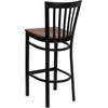 image:imageFlash Furniture HERCULES Series Black School House Back Metal Restaurant Barstool  Black Vinyl Seat Pack of 1Cherry Wood SeatBlack Metal Frame