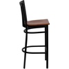 image:imageFlash Furniture HERCULES Series Black School House Back Metal Restaurant Barstool  Black Vinyl Seat Pack of 1Cherry Wood SeatBlack Metal Frame